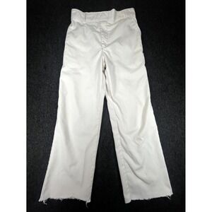 Vintage Angelica Uniform Group Work Pants Womens 30XX White Pockets Raw Hem